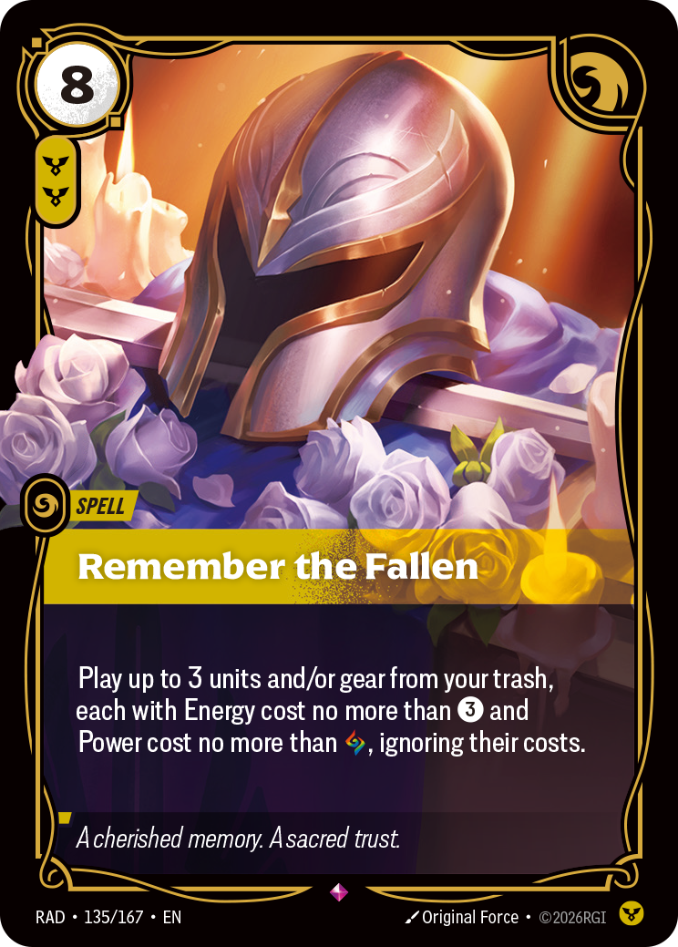 Remember the Fallen — Riftbound RAD-135/167