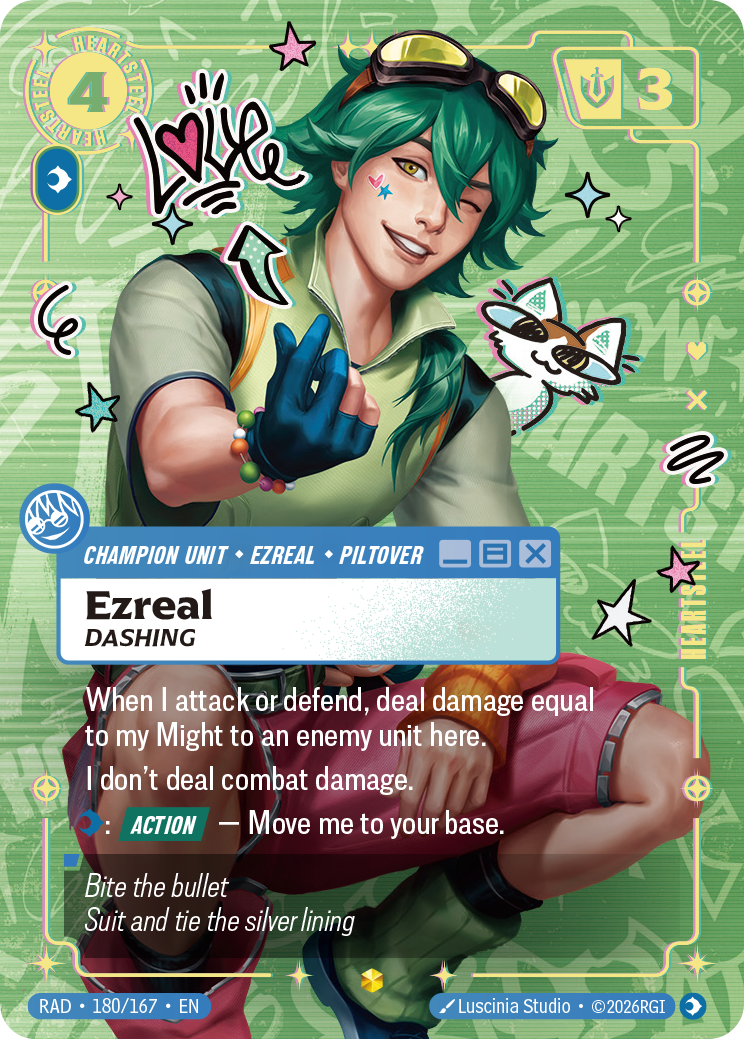 Ezreal, Dashing — Riftbound RAD-180/167