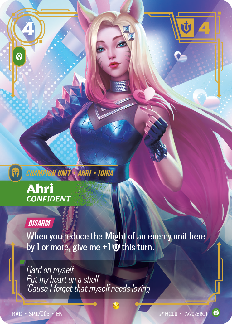 Ahri, Confident — Riftbound RAD-SP1/005