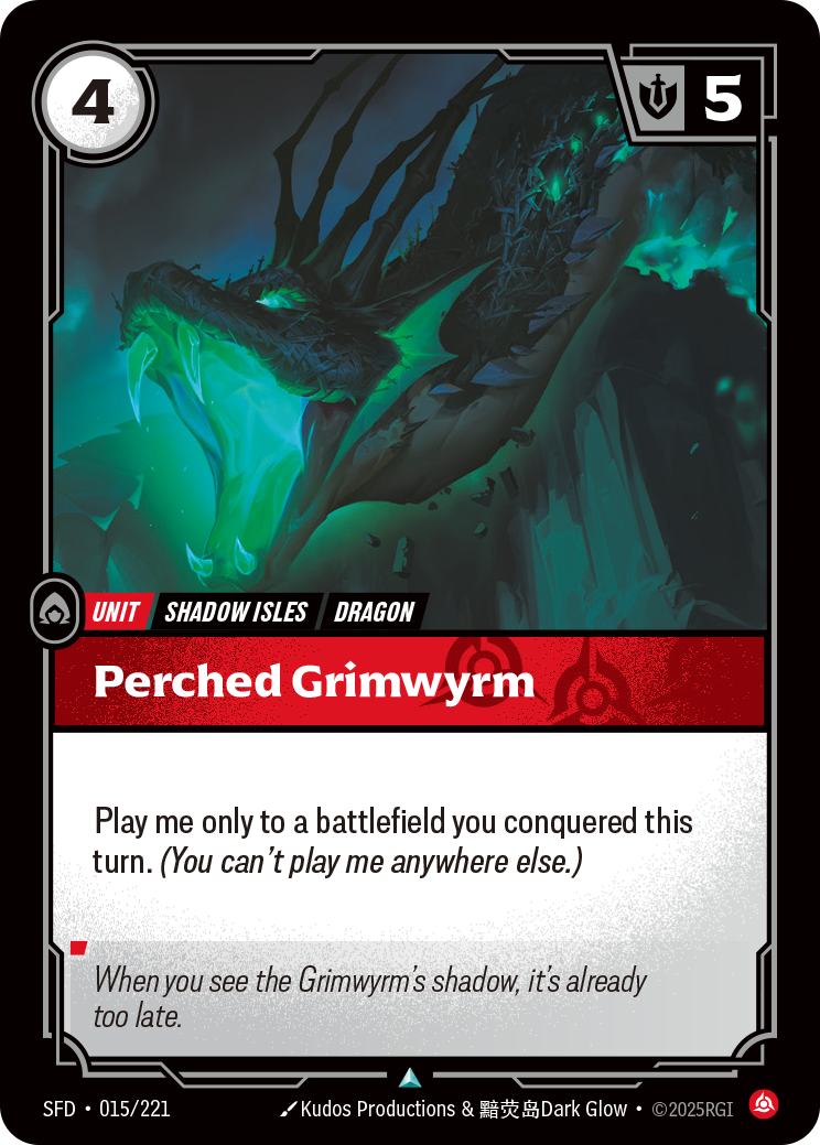 Perched Grimwyrm — Riftbound SFD-015/221