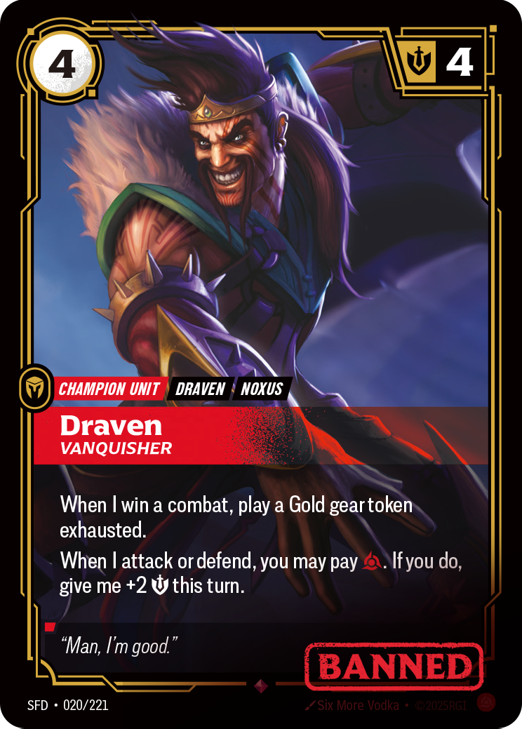 Draven, Vanquisher — Riftbound SFD-020/221