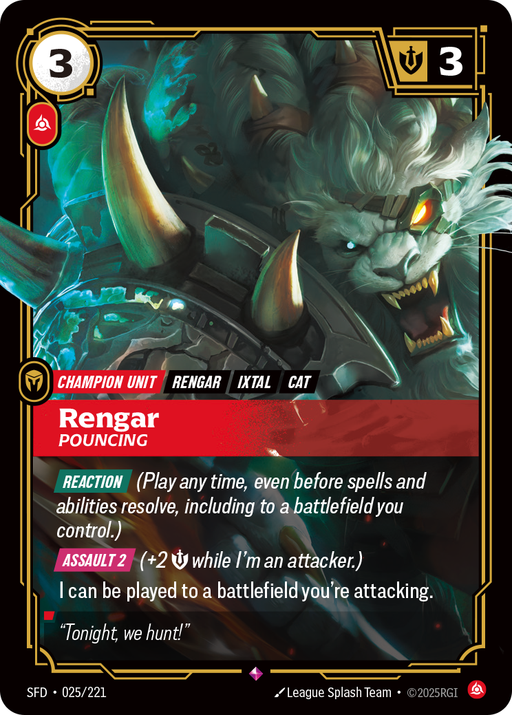 Rengar, Pouncing — Riftbound SFD-025/221