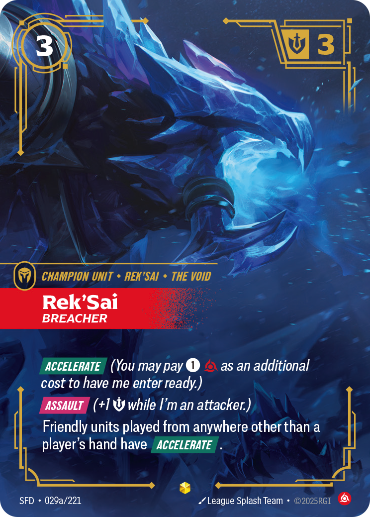 Rek'Sai, Breacher — Riftbound SFD-029a/221