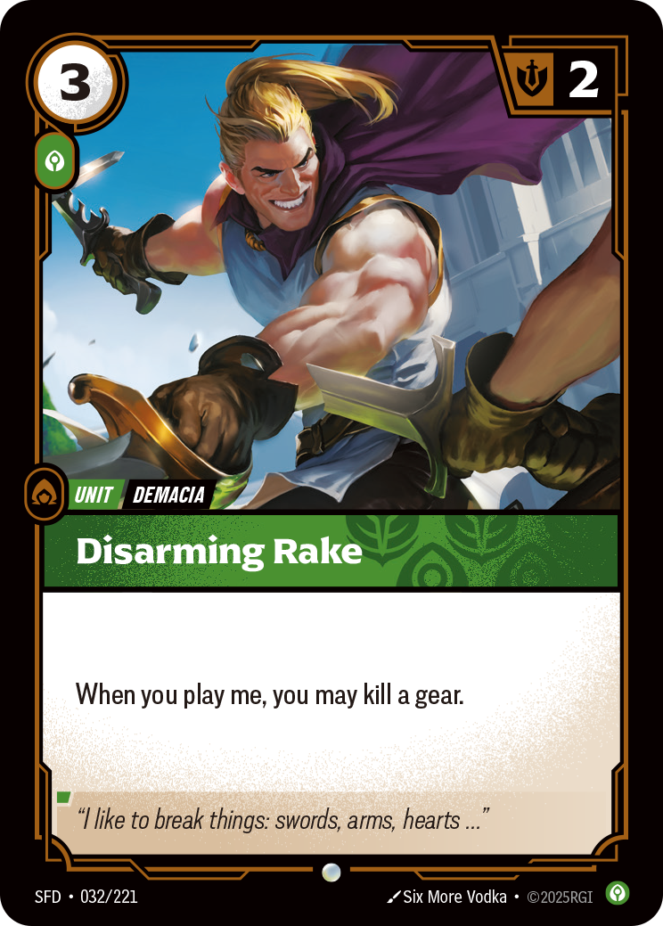 Disarming Rake — Riftbound SFD-032/221