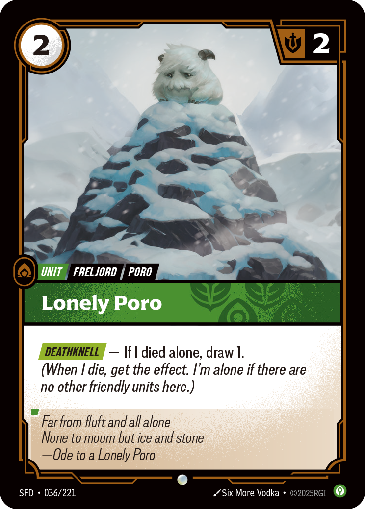 Lonely Poro — Riftbound SFD-036/221