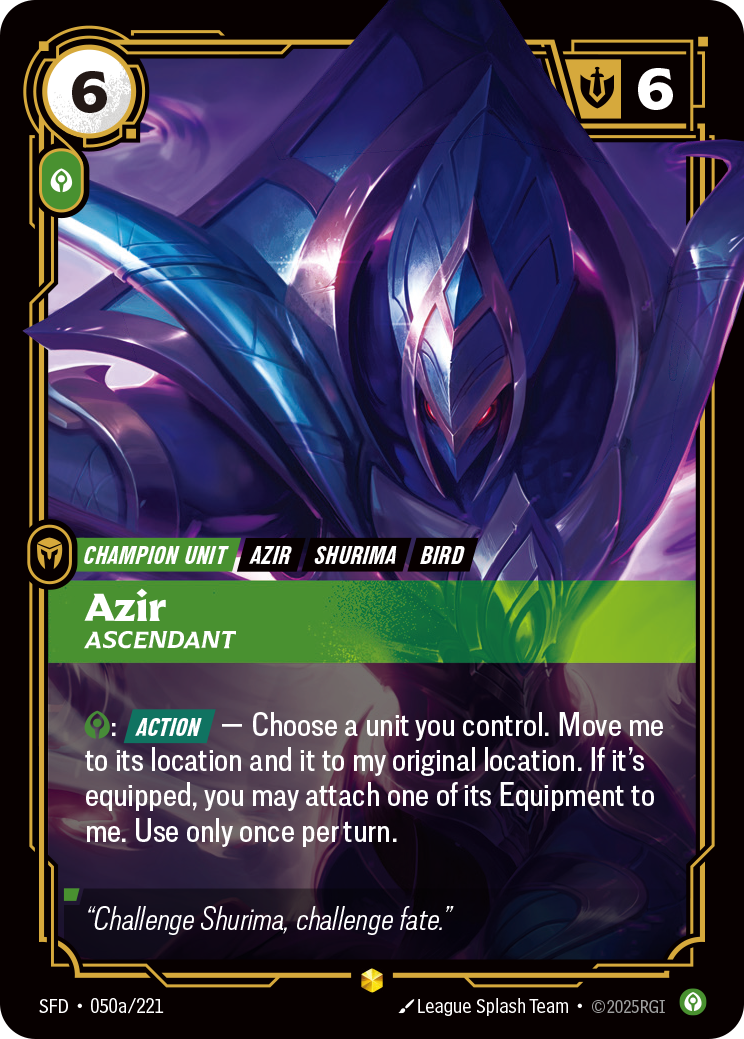 Azir, Ascendant — Riftbound SFD-050a/221