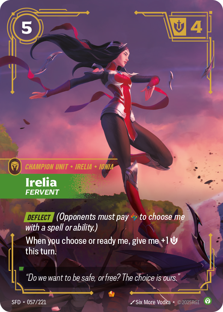 Irelia, Fervent — Riftbound SFD-057/221