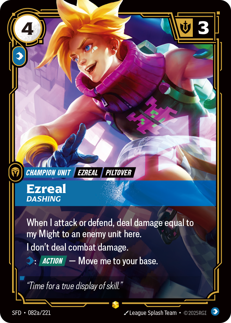 Ezreal, Dashing — Riftbound SFD-082a/221