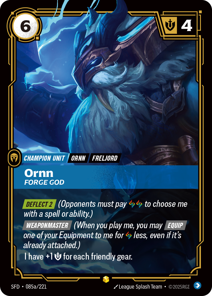 Ornn, Forge God — Riftbound SFD-085a/221