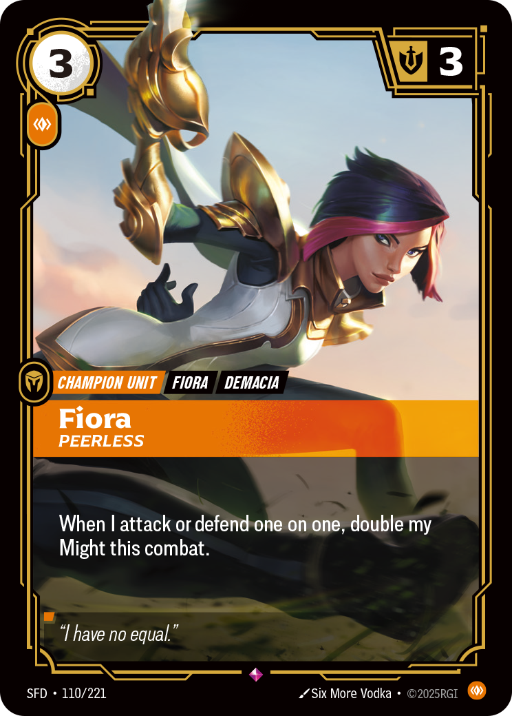 Fiora, Peerless — Riftbound SFD-110/221