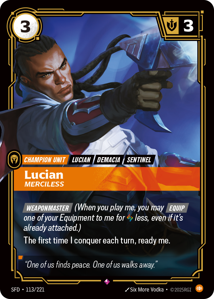 Lucian, Merciless — Riftbound SFD-113/221