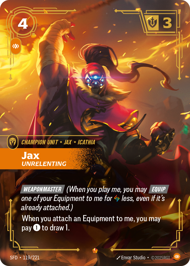 Jax, Unrelenting — Riftbound SFD-119/221