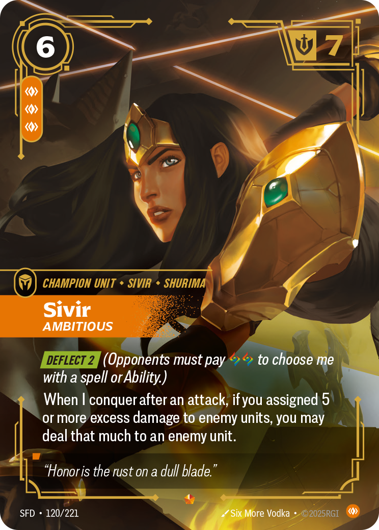 Sivir, Ambitious — Riftbound SFD-120/221