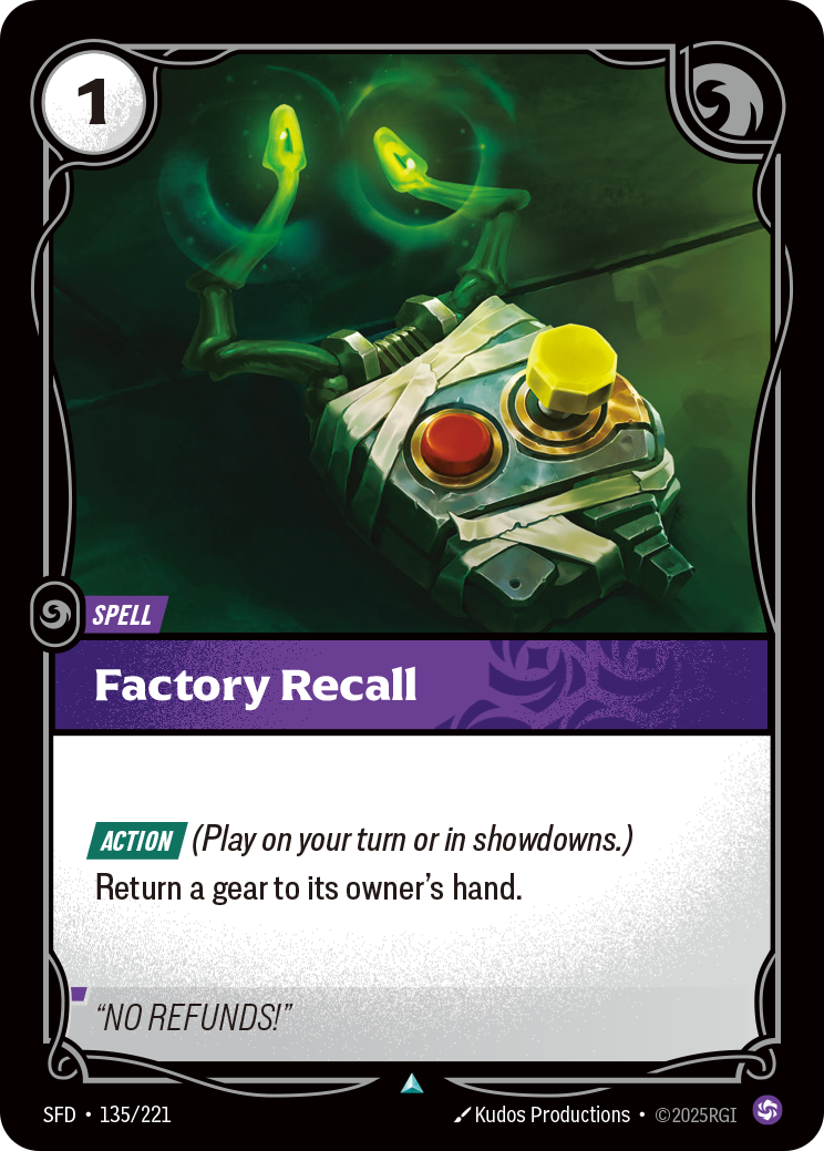 Factory Recall — Riftbound SFD-135/221