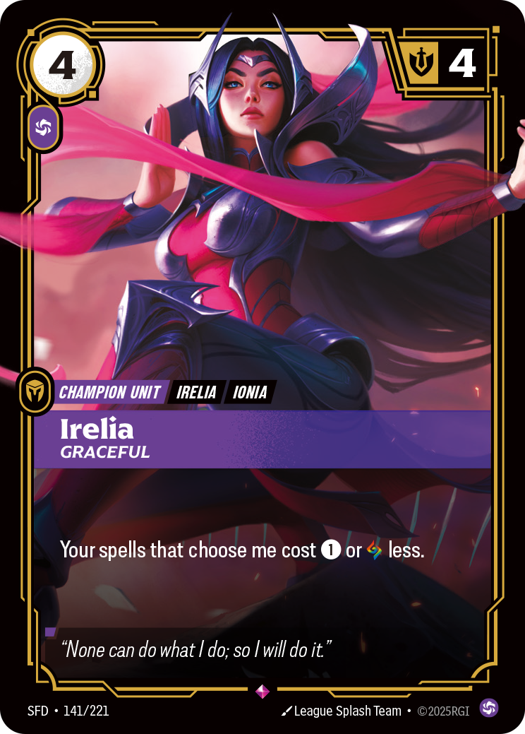 Irelia, Graceful — Riftbound SFD-141/221