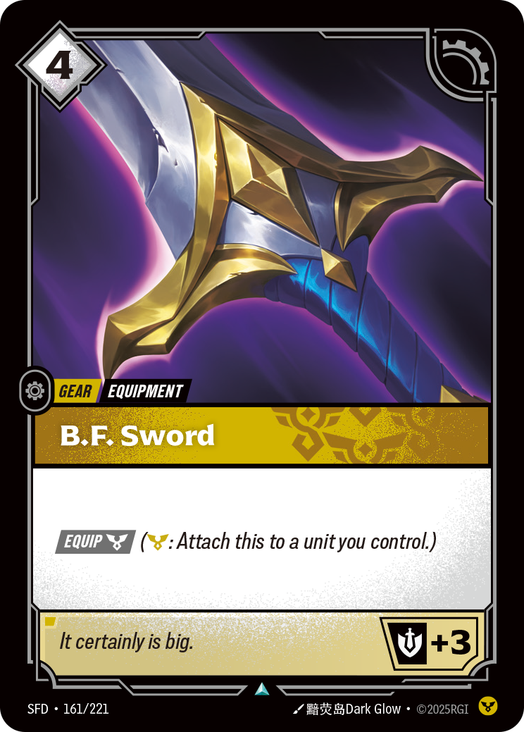 B.F. Sword — Riftbound SFD-161/221