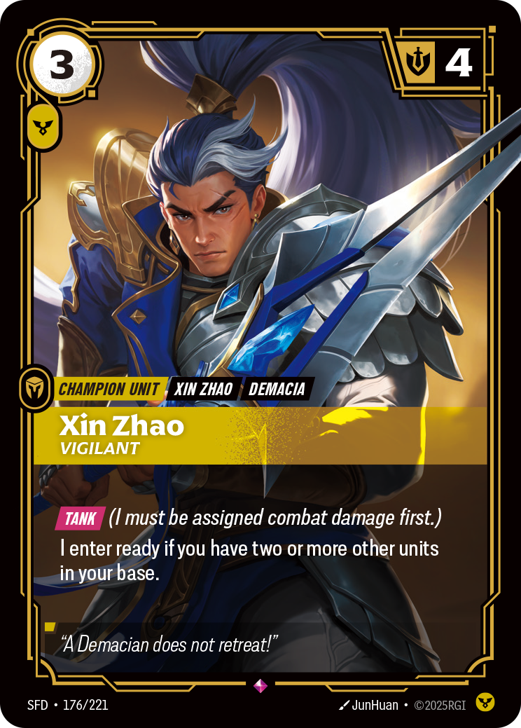 Xin Zhao, Vigilant — Riftbound SFD-176/221