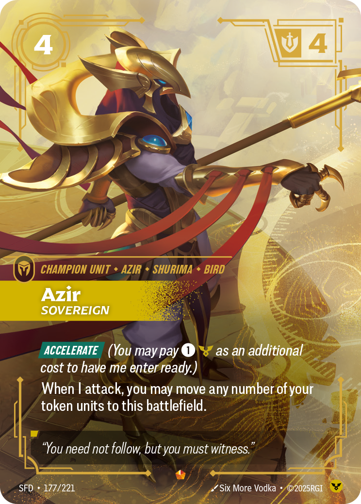 Azir, Sovereign — Riftbound SFD-177/221