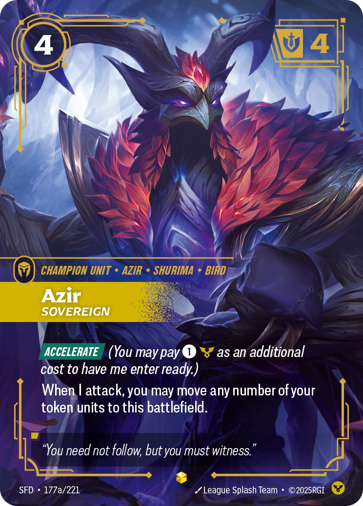Azir, Sovereign — Riftbound SFD-177a/221