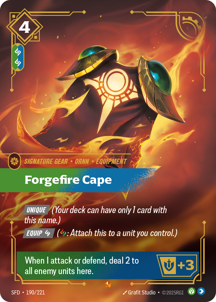 Forgefire Cape — Riftbound SFD-190/221