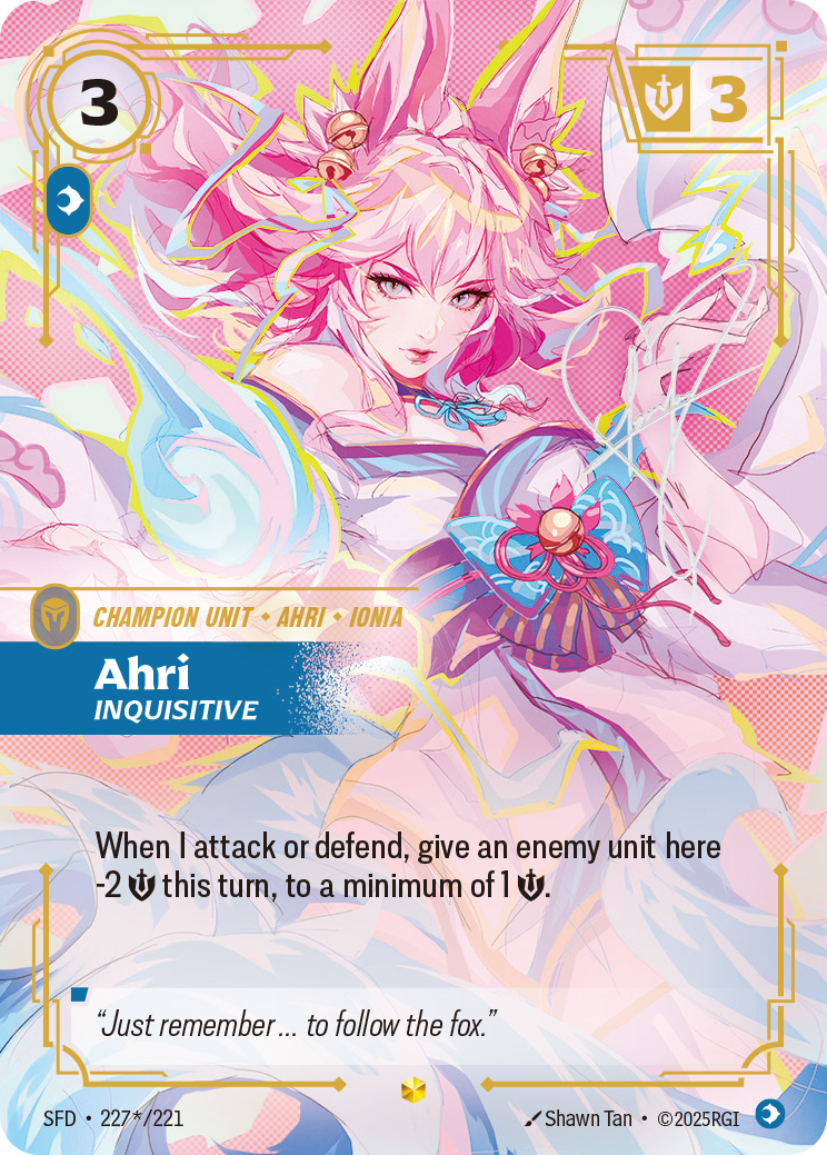 Ahri, Inquisitive — Riftbound SFD-227*/221
