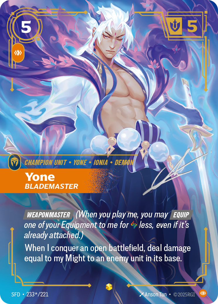 Yone, Blademaster — Riftbound SFD-233*/221