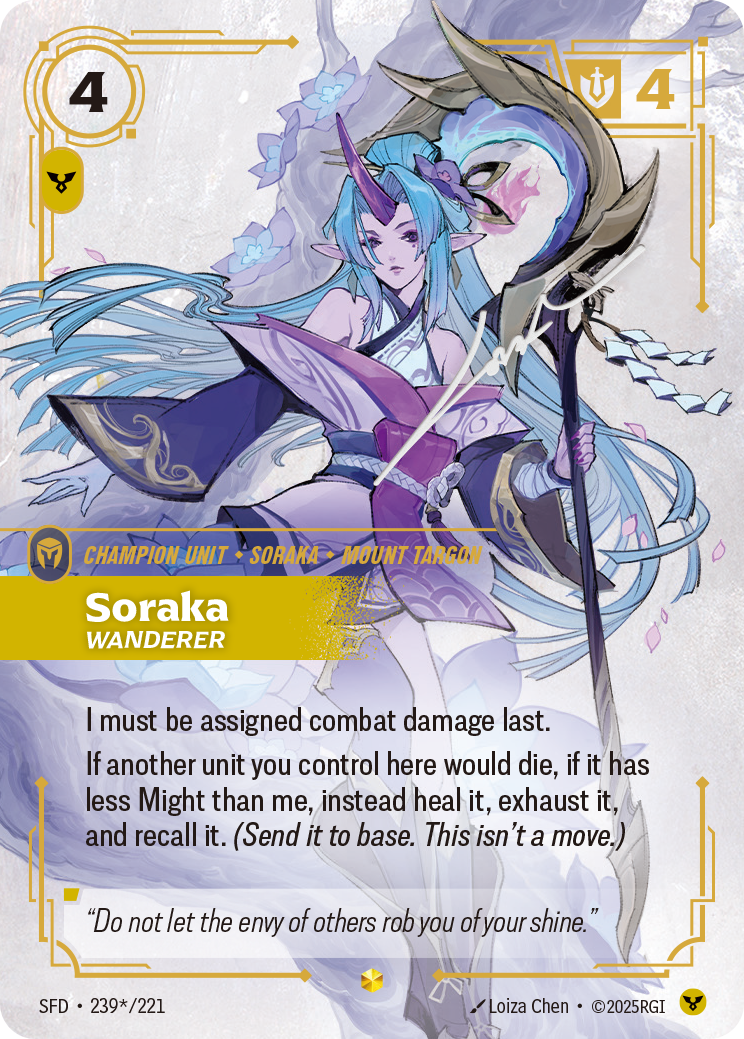 Soraka, Wanderer — Riftbound SFD-239*/221