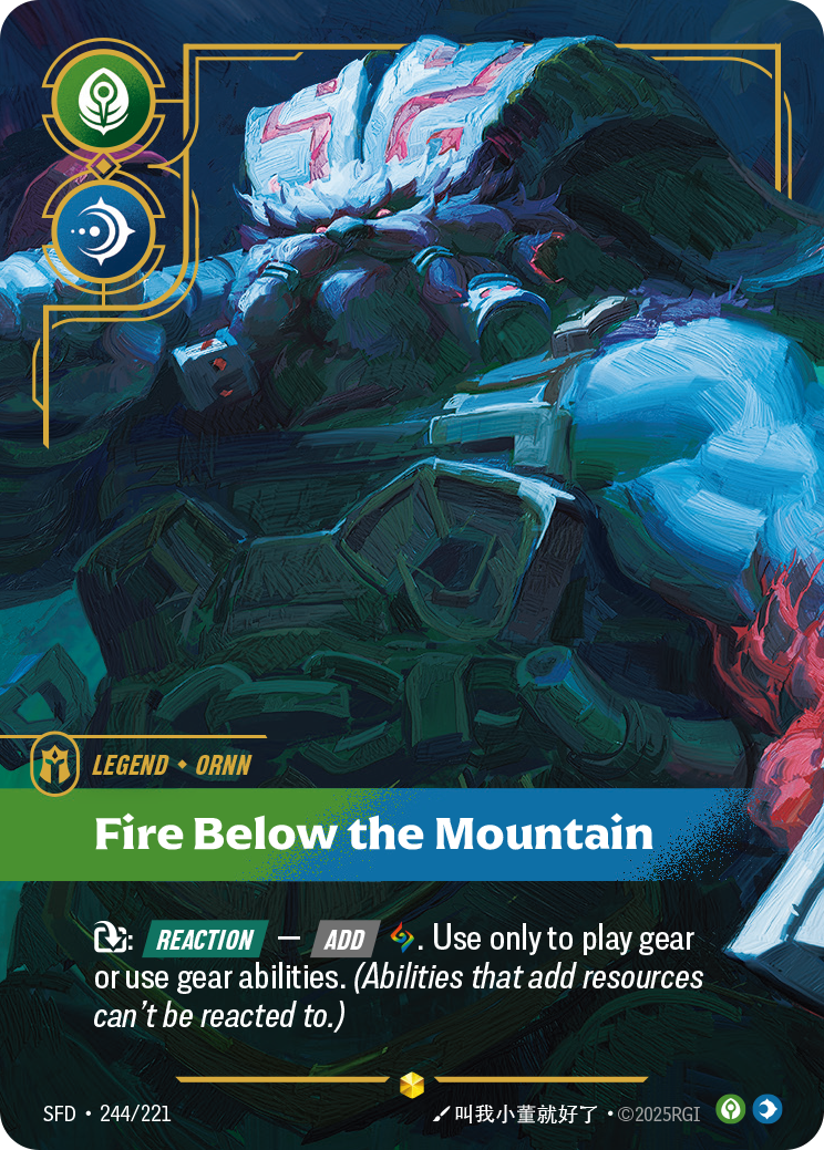 Fire Below the Mountain — Riftbound SFD-244/221