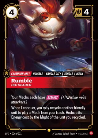 Rumble, Hotheaded