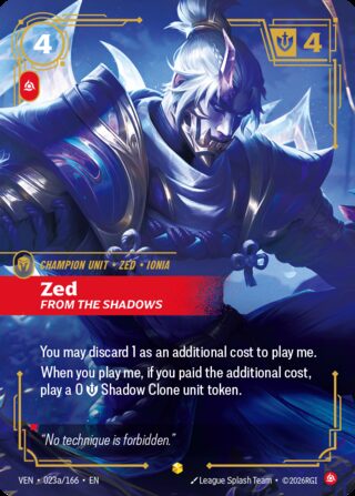 Zed, From the Shadows