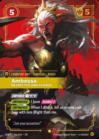 Ambessa, Respected and Feared