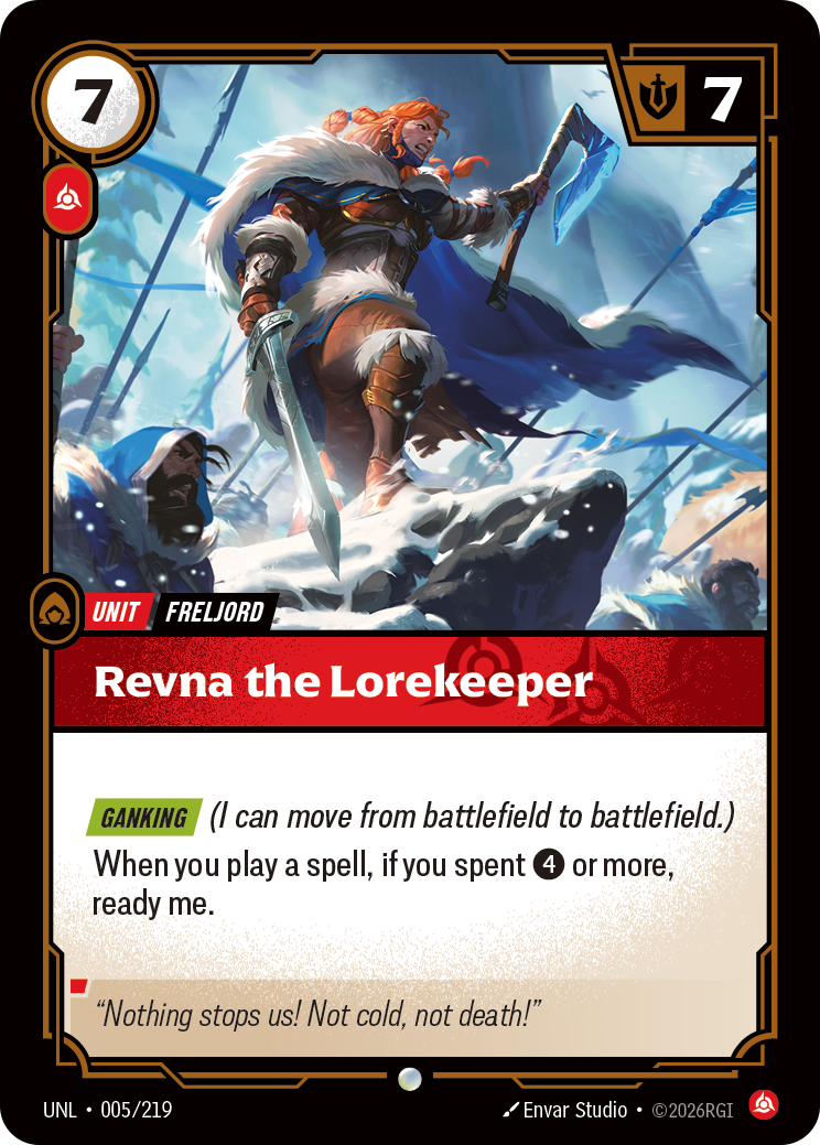 Revna the Lorekeeper — Riftbound UNL-005/219