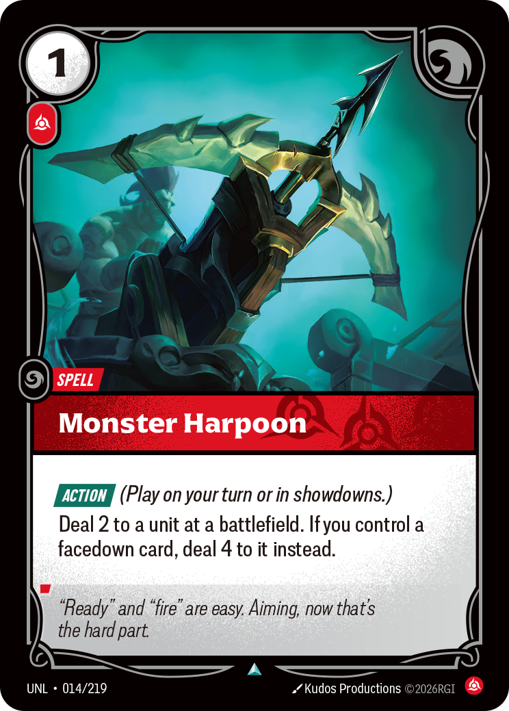 Monster Harpoon — Riftbound UNL-014/219
