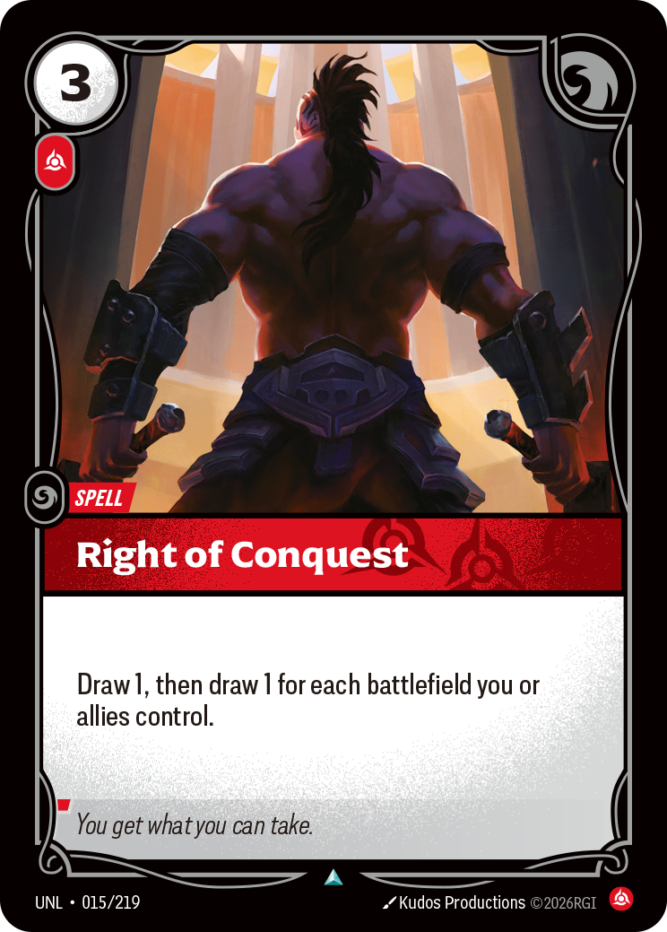 Right of Conquest — Riftbound UNL-015/219