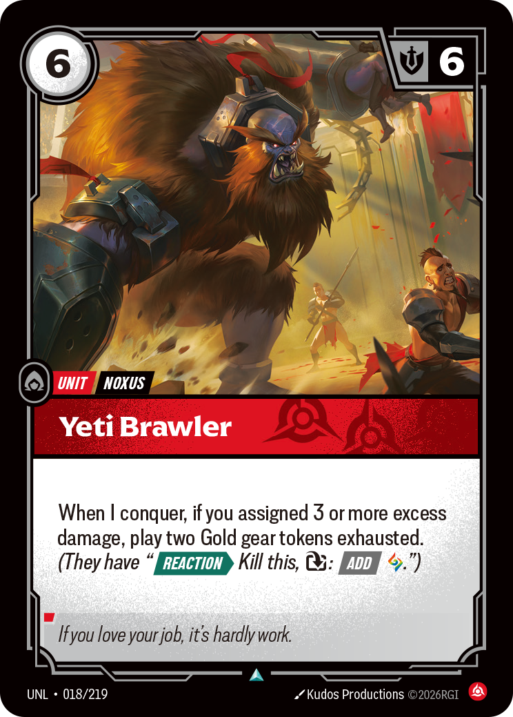Yeti Brawler — Riftbound UNL-018/219
