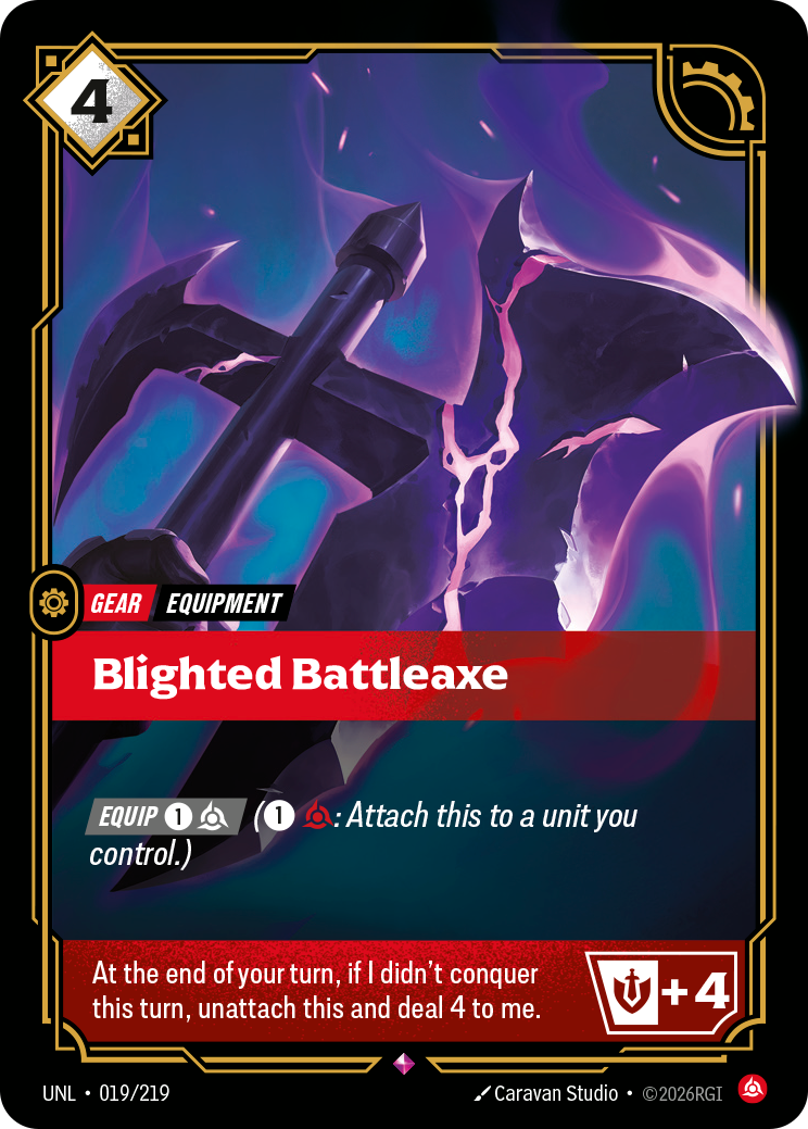 Blighted Battleaxe — Riftbound UNL-019/219