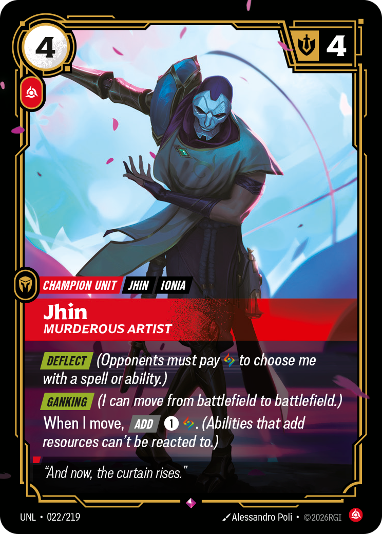 Jhin, Murderous Artist — Riftbound UNL-022/219
