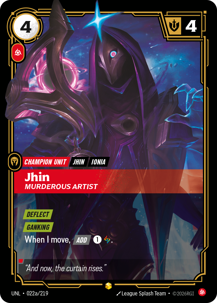 Jhin, Murderous Artist — Riftbound UNL-022a/219