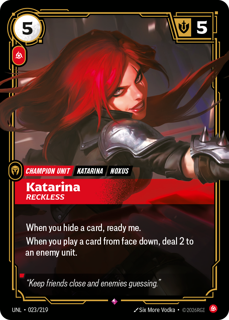 Katarina, Reckless — Riftbound UNL-023/219