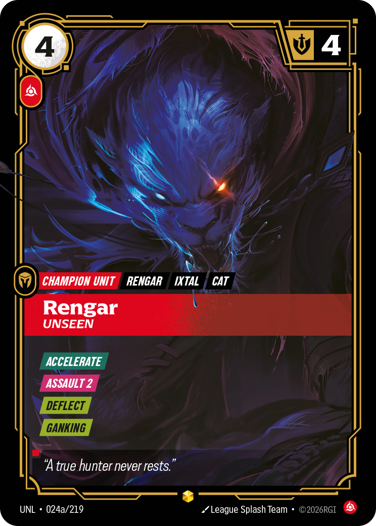 Rengar, Unseen — Riftbound UNL-024a/219