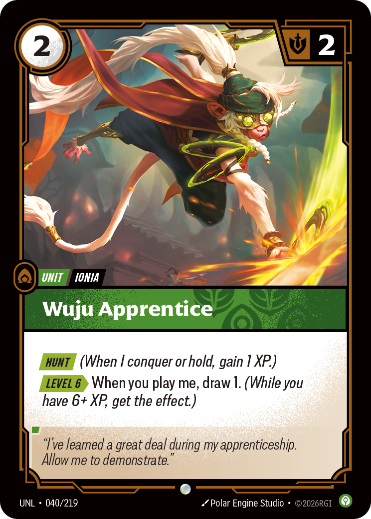 Wuju Apprentice — Riftbound UNL-040/219