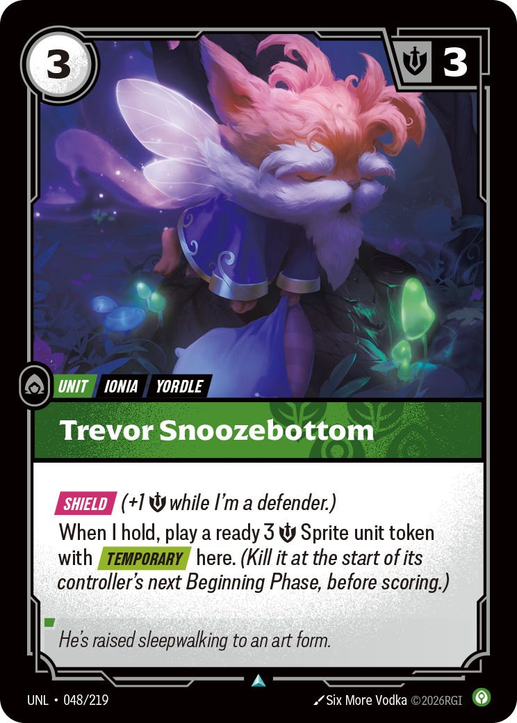 Trevor Snoozebottom — Riftbound UNL-048/219