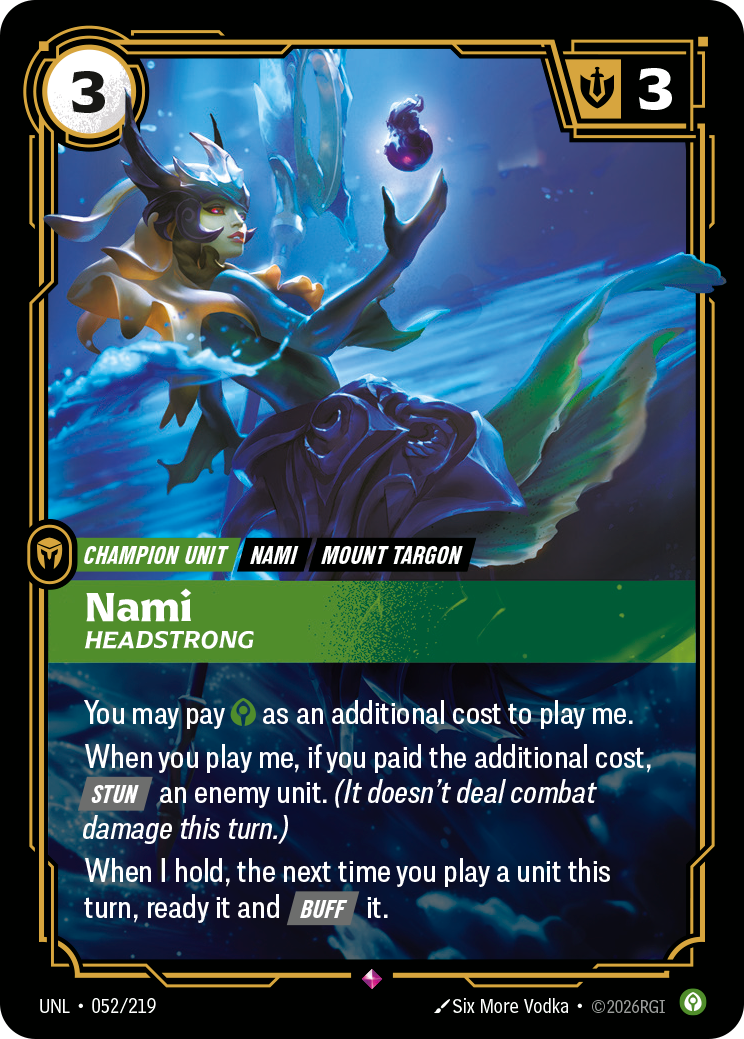 Nami, Headstrong — Riftbound UNL-052/219