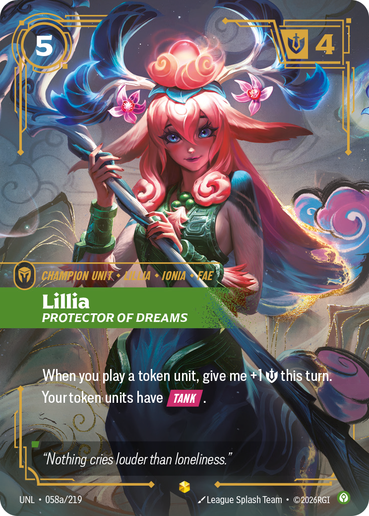 Lillia, Protector of Dreams — Riftbound UNL-058a/219