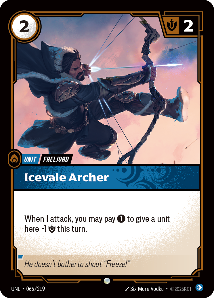 Icevale Archer — Riftbound UNL-065/219