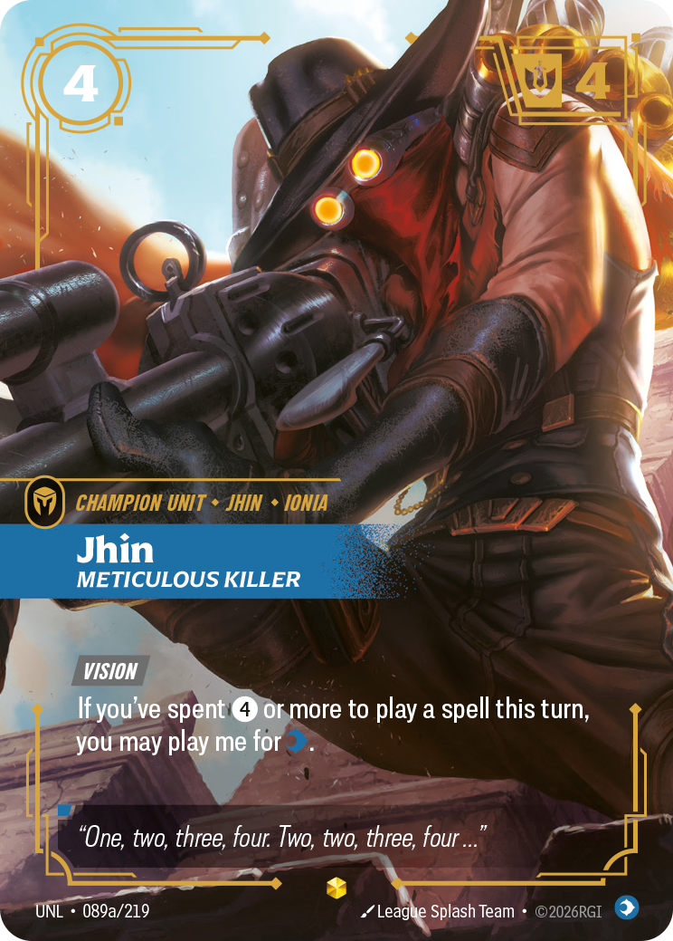 Jhin, Meticulous Killer — Riftbound UNL-089a/219