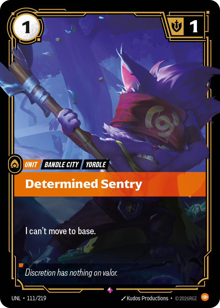 Determined Sentry — Riftbound UNL-111/219