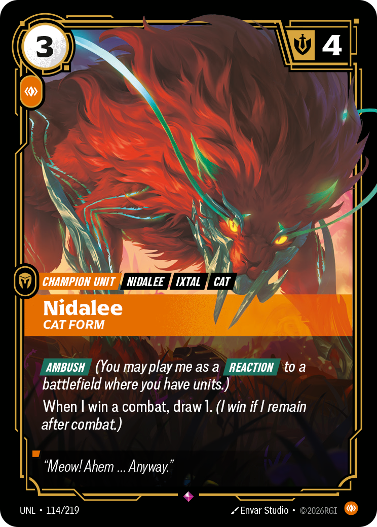 Nidalee, Cat Form — Riftbound UNL-114/219