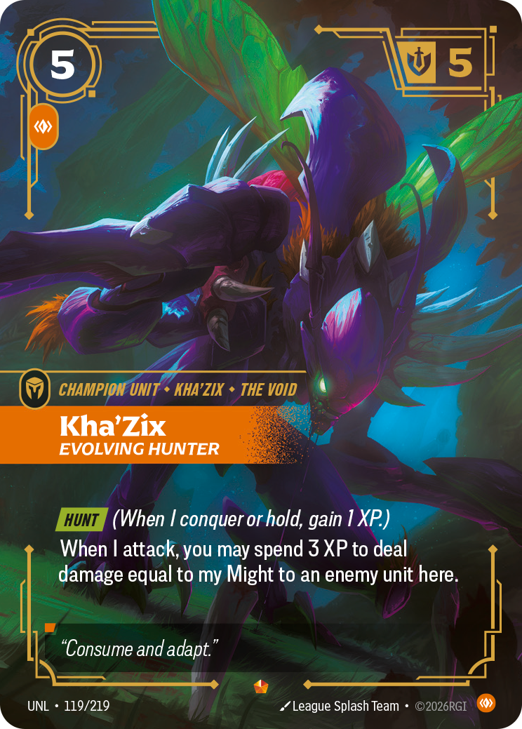 Kha'Zix, Evolving Hunter — Riftbound UNL-119/219