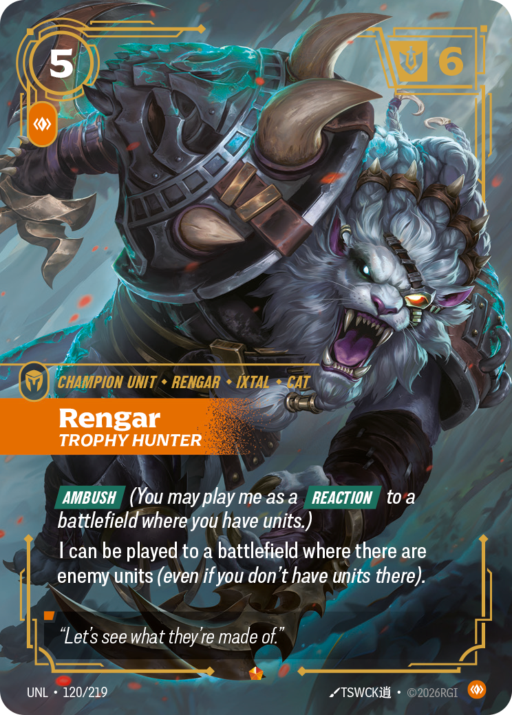 Rengar, Trophy Hunter — Riftbound UNL-120/219